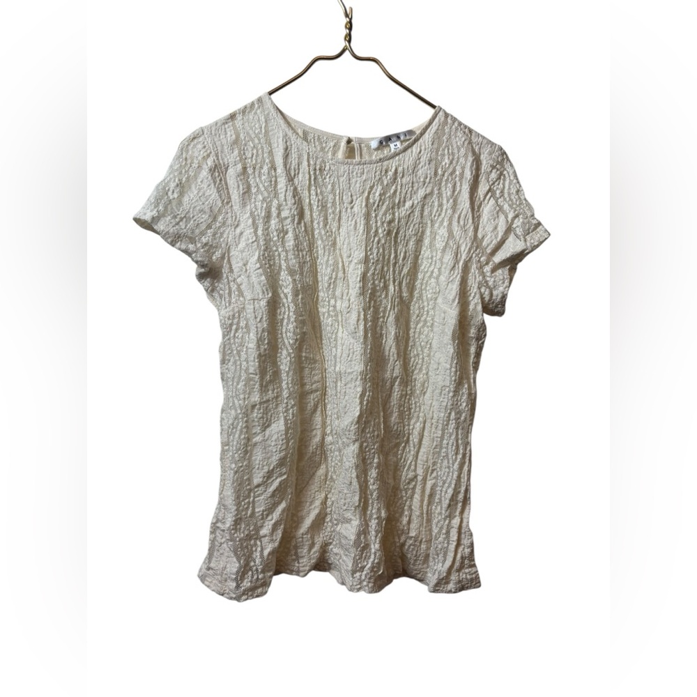 CABI | medium lack blouse top shirt